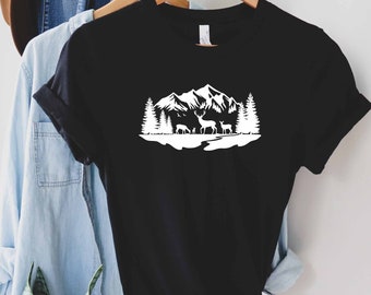 Camicia da caccia al cervo, camicia amante della caccia, camicia da cervo avventura, camicia vita da caccia, camicia all'aperto, camicia da caccia al cervo selvatico, camicia della fauna selvatica