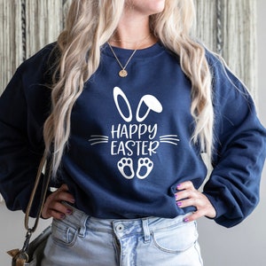Happy Easter Sweatshirts, Cute Easter Sweatshirt, Bunny Lover Sweatshirt, Rabbit Lover Sweatshirt, Easter Family Sweatshirt, Happy Bunny