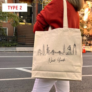 New York Einkaufstasche, New Yorker Canvas Einkaufstasche, New York Einkaufstasche, Cord Einkaufstasche, Geschenk für New Yorker, Nyc Einkaufstasche, Schultertasche