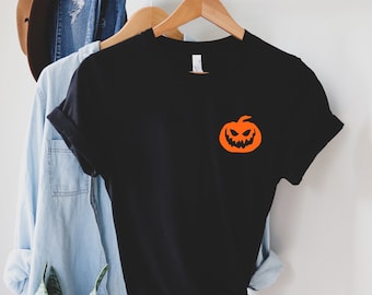 Koszulka z dynią, Koszulka z dynią na Halloween, Śmieszna koszulka na Halloween, Koszulka na imprezę Halloween, Koszulka z czarownicą, Koszulka z prezentem na Halloween, Kostium na Halloween