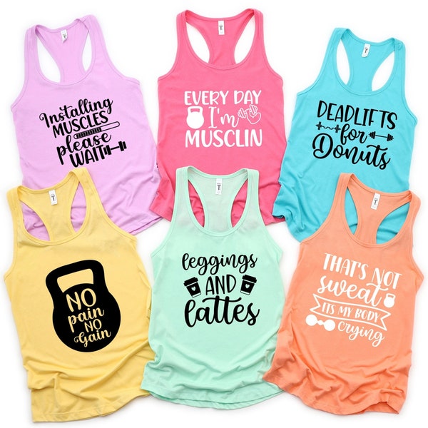 Gym Tank top, Workout Tank Top, Crossfit Tank Top, Fitness Tank Top, Weightlifting Tank Top, Running Tank Top, Squat Tank Top, Racerback