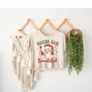 Christmas Hair Stylist Crop Top, Licensed Hairapist Crop Top, Hair Stylist Gift, Hair Dresser Crop Top, Hair Dresser Gift, Hair Stylist