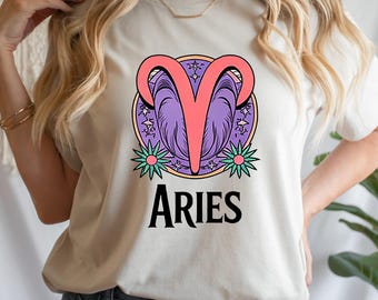 Aries Zodiac Shirt - Astrological Lover Shirt - Aries Astrology Tee - Aries Horocsope Sign Shirt - Astrology Teacher – Aries Birthday Gift