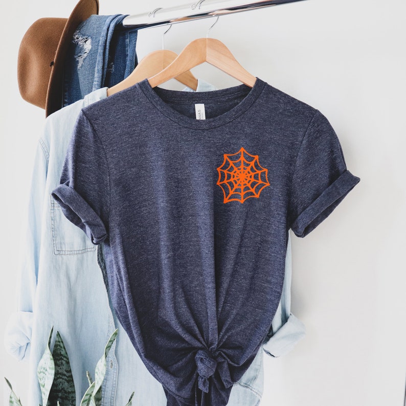 Funny Halloween Shirt, Spider Web Shirt, Halloween Party, Halloween Gift, Halloween Costume, Women Halloween Shirt , Halloween Shirt Kids, image 3