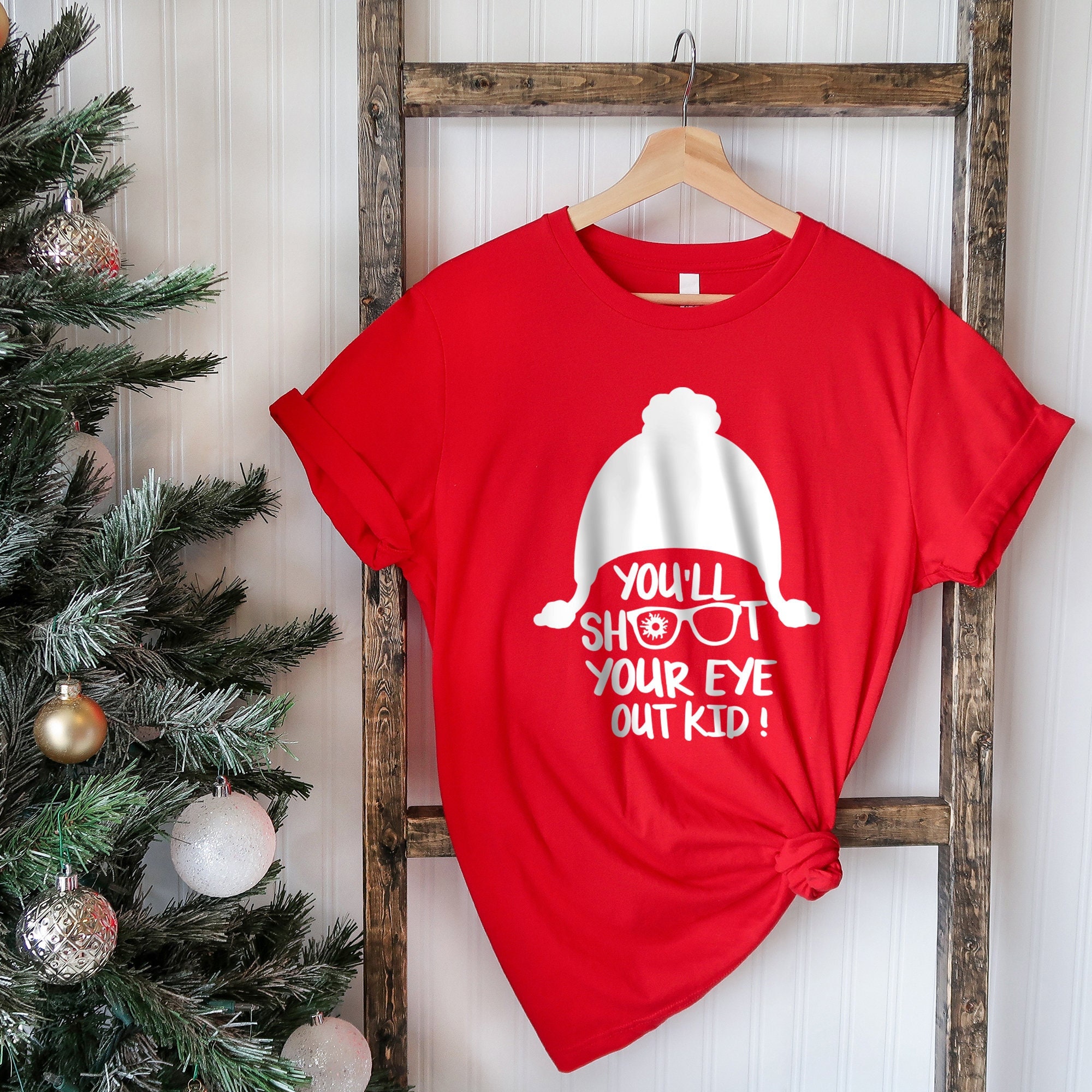 T-shirt A Christmas Story You'll Your Eye Out Bambino Uomo STAMPA NERA 590