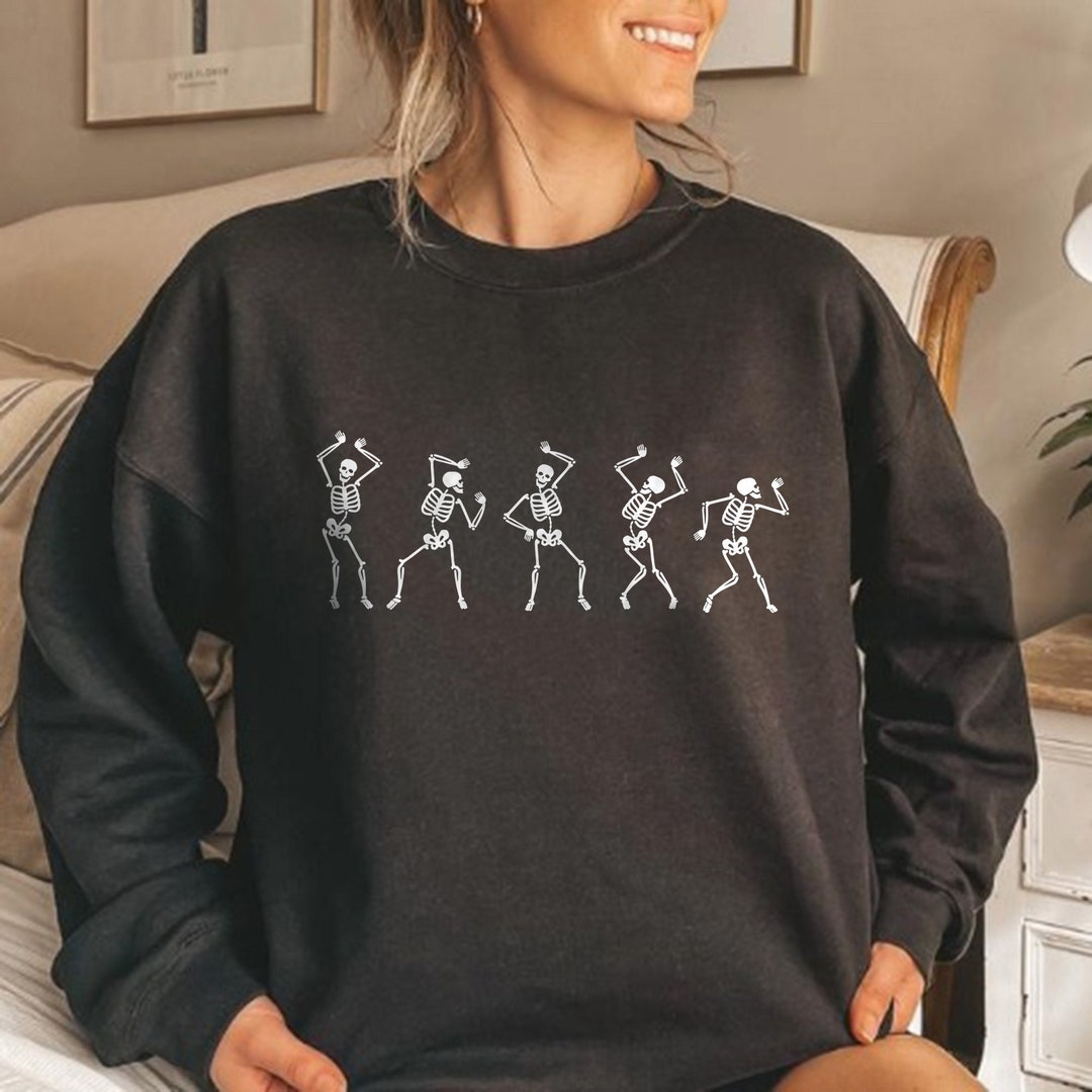 White Dancing Skeleton Sweatshirt