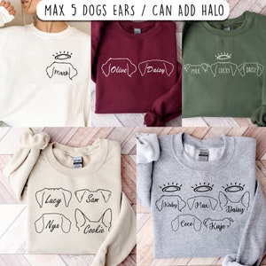 Custom Dog Ears Sweatshirt, Dog Mom Sweatshirt, Dog Lover Sweatshirt, Dog People Sweatshirt, New Dog Owner Sweatshirt, Pet Lover Sweatshirt image 2