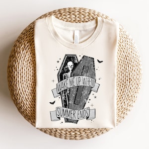 Wake Me Up When Summer Ends Shirt, Spooky Coffin Shirt, Halloween Party Shirt, Halloween Series Shirt, Halloween Time Gift, Skeleton Shirt