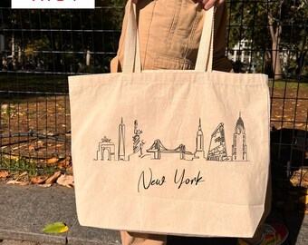 New York Tote Bag, New Yorker Canvas Tote Bag, New York