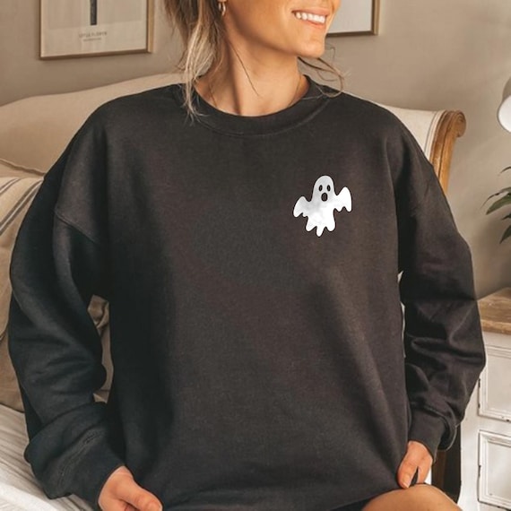 Halloween Ghost Sweatshirt, Funny Halloween Sweatshirt, Halloween Spooky Sweatshirt, Halloween Party Sweatshirt, Women Halloween Sweatshirt