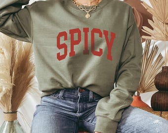 Würziges Sweatshirt, sarkastisches, freches Sweatshirt, Meme Sweatshirt, würziges Rundhalsausschnitt, süßes Sweatshirt für Frauen, lustiges Sweatshirt, heißes Mädchen
