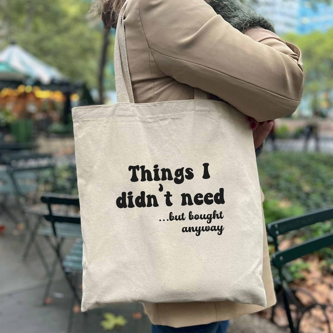 Random Crap Funny Canvas Tote Bag - Reusable Grocery & Carryall, Natural Color, One Size - View #4