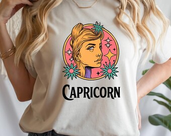 Capricorn Zodiac Sign T-shirt -  Constellation Astrology Lover Shirt  - Zodiac Symbol Shirt - Capricorn Birthday Shirt - Zodiac Calendar