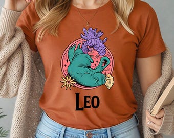 Leo Horoscope Shirt - Leo Birthday Gift - Design Astrological Shirt - Leo August Birthday Shirt -Horoscope Mom Tee – Constellation Shirt
