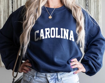 Sudadera Carolina, Suéter Carolina, Sudadera Carolina Girl, Regalo para ella, Regalo de cumpleaños, Sudadera extragrande,