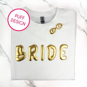 Sudadera de novia personalizada de hojaldre metálico, regalo personalizado de hojaldre para novia, novia en relieve para ser regalo, regalo de despedida de soltera de hojaldre, sudadera de señora
