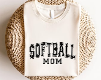 Camiseta de mamá de sóftbol, camiseta deportiva para mamá, camiseta moderna para mamá, regalos de sóftbol, camiseta "Mamá, regalos para mamá", regalo para el Día de la Madre, camiseta de sóftbol