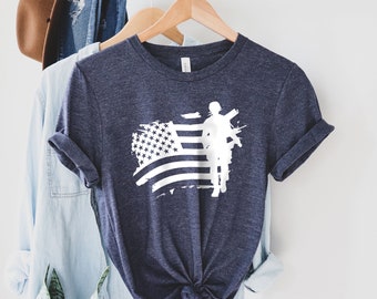 4th of July Shirt, Independence Day Shirt, Soldier Shirt, American Flag Shirt,  America Strong Military Shirt, American Love Shirt