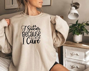 Bluza z napisem „Przysięgam, bo mnie to obchodzi”, bluza z napisem „Za dużo myślę”, bluza z napisem „sarkastyczna”, bluza z napisem „sarkazm”, bluza z napisem „humor”, bluza z napisem „hilarious”