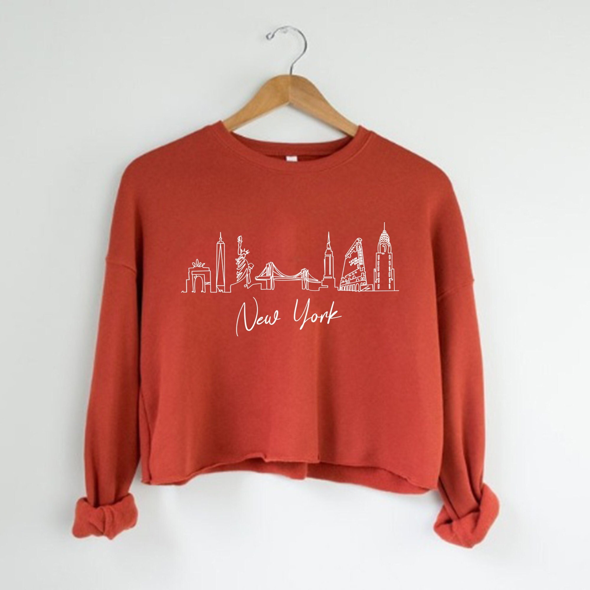New York Cropped Sweatshirt, New York City Cropped Sweater, New York Cropped Sweater, New York Lover Gift, New York City Cropped Sweatshirt