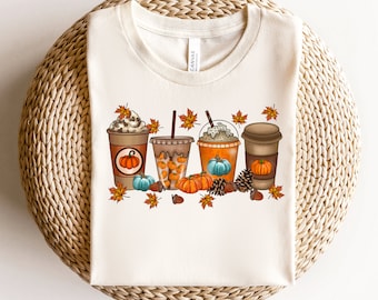 Fall Coffee Shirt, Halloween Shirt, Fall Season Shirt, Pumpkin Shirt, Coffee Lover Shirt, Thanksgiving Shirt, Pumpkin Lover Shirt