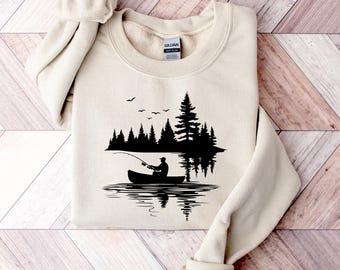 Moletom personalizado para pesca, moletom para entusiasta da pesca, pesca em água doce, presente para o pai, moletom para o Dia dos Pais, moletom para o avô