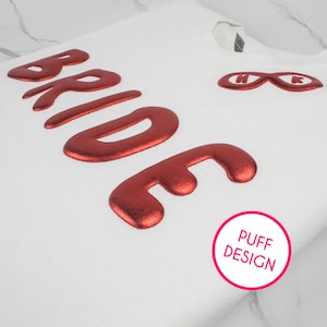 Sudadera de novia personalizada de hojaldre metálico, regalo personalizado de hojaldre para ella, novia en relieve para ser regalo, regalo de despedida de soltera de hojaldre, sudadera de señora