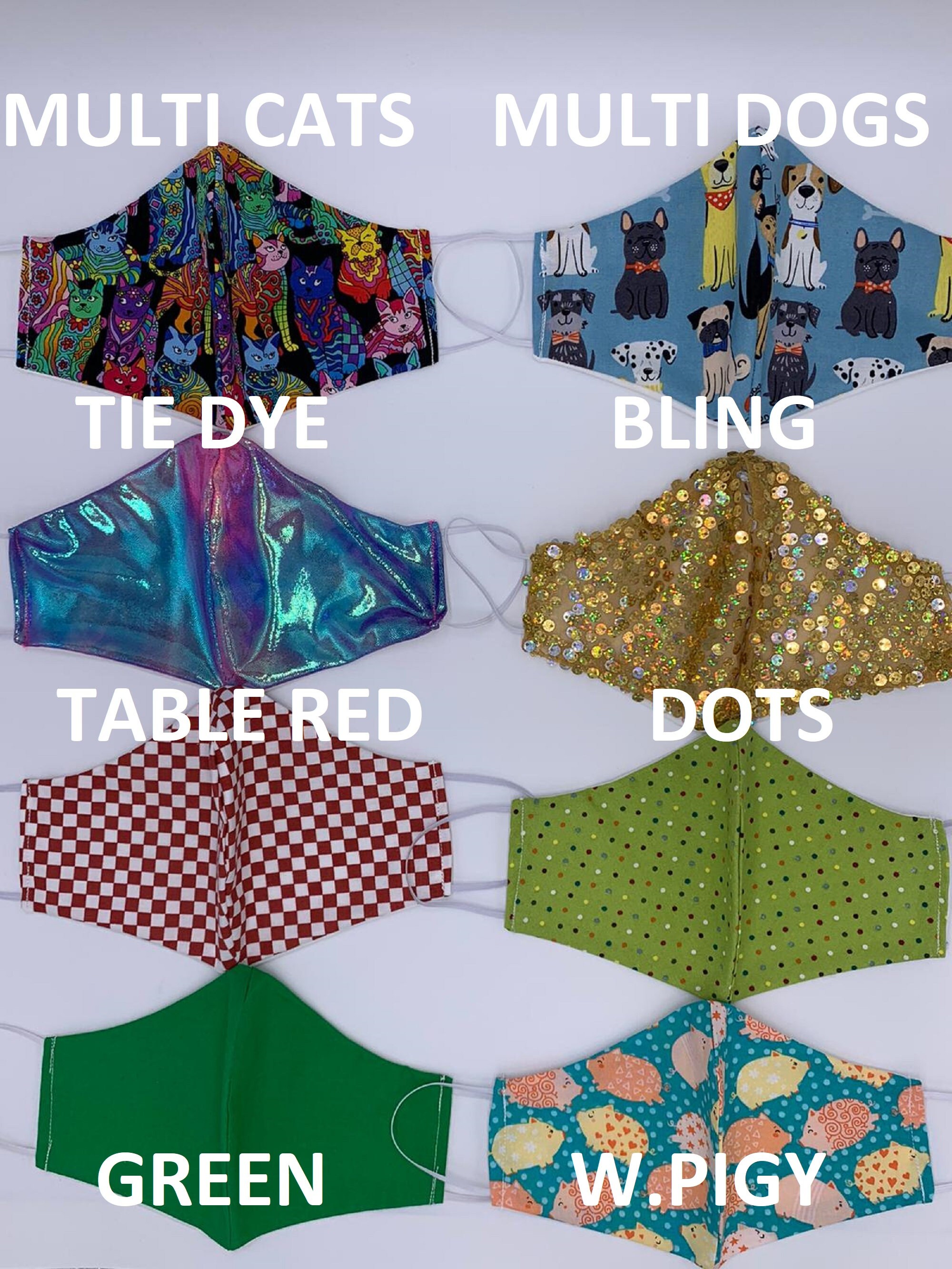 Washable Face Mask Novelty Face Mask Animal Face Mask Face Etsy