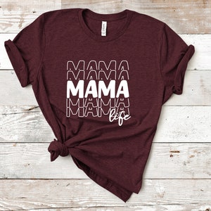 Camisa da mamãe, camisas da mãe, camisa da vida da mãe, camisa da mamãe, camisas para mães, presente de dia das mães, camisetas modernas para mães, camisa legal para mães, camisa engraçada para mães