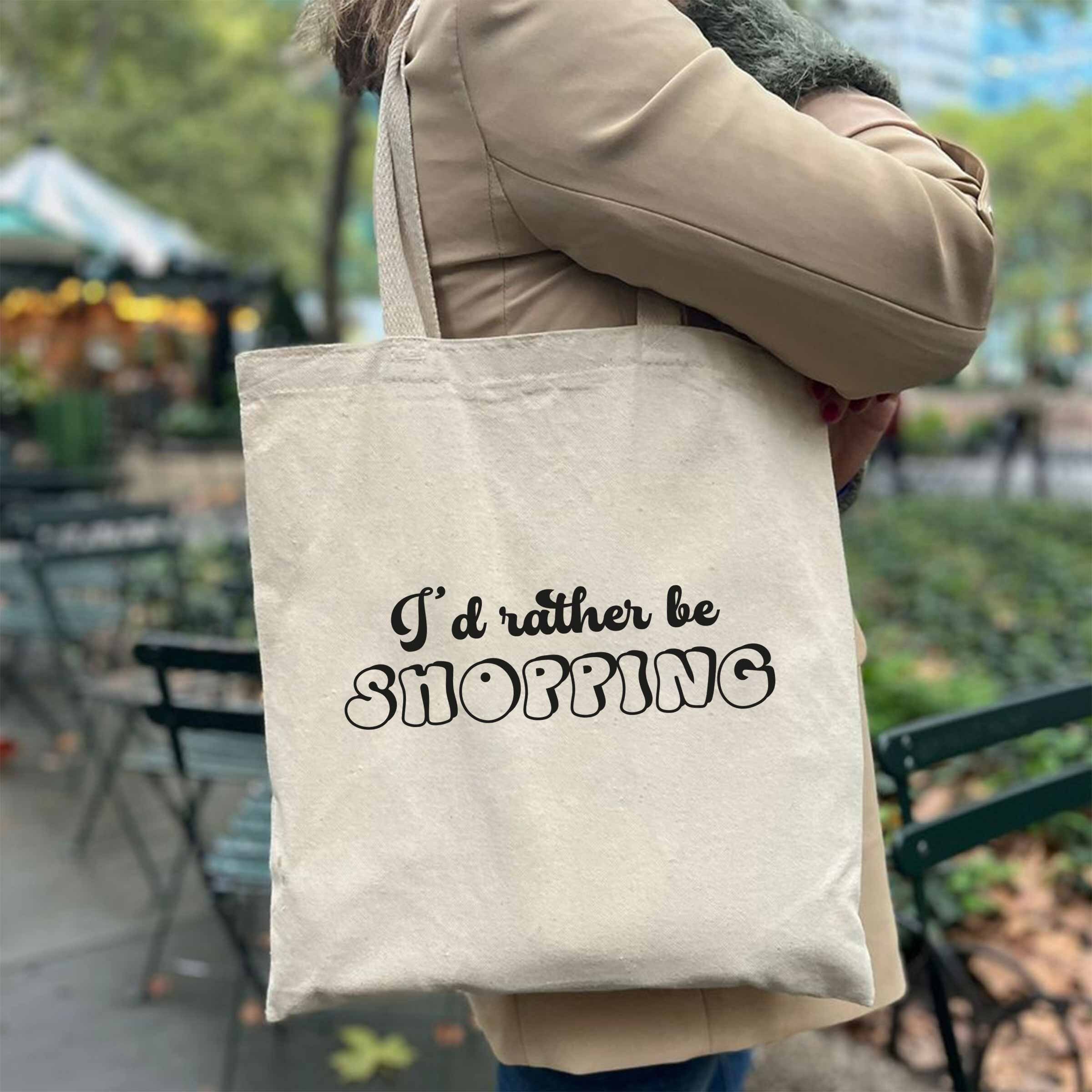 Prefiero estar comprando bolsa de algod n bolsa de mano divertida