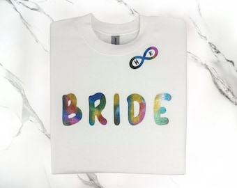 Custom Bride Sweatshirt, Personalized Gift For Bride, Embossed Bride to be gift, Bridal Shower Gift, Future Mrs Sweatshirt