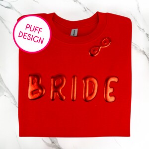 Sudadera de novia personalizada de hojaldre metálico, regalo personalizado de hojaldre para novia, novia en relieve para ser regalo, regalo de despedida de soltera de hojaldre, sudadera de señora