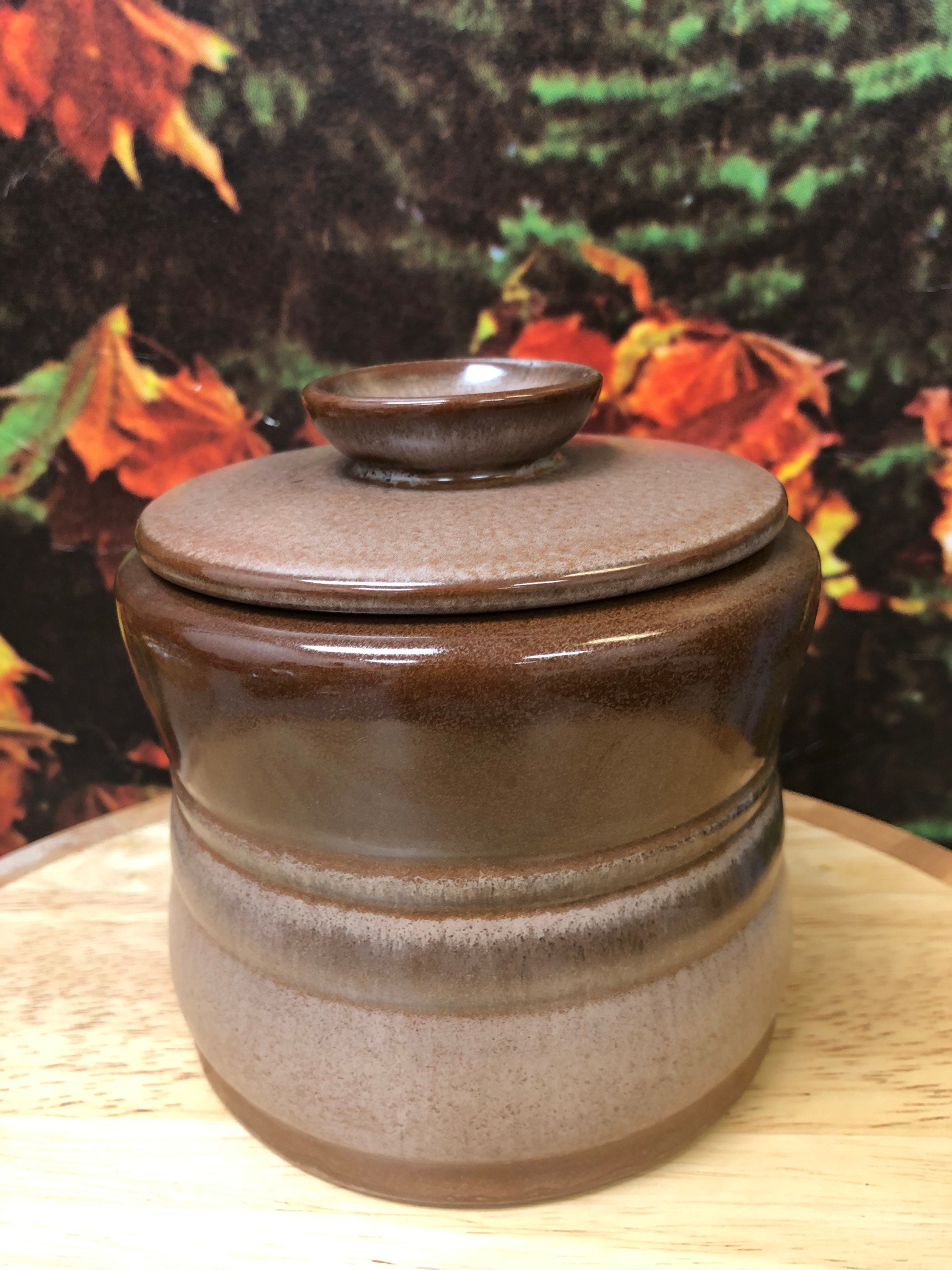 Unique Frankoma Grease Jar 26G Brown With Lid antique Etsy