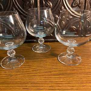Bohemian Wine Glasses vintage (set of three)