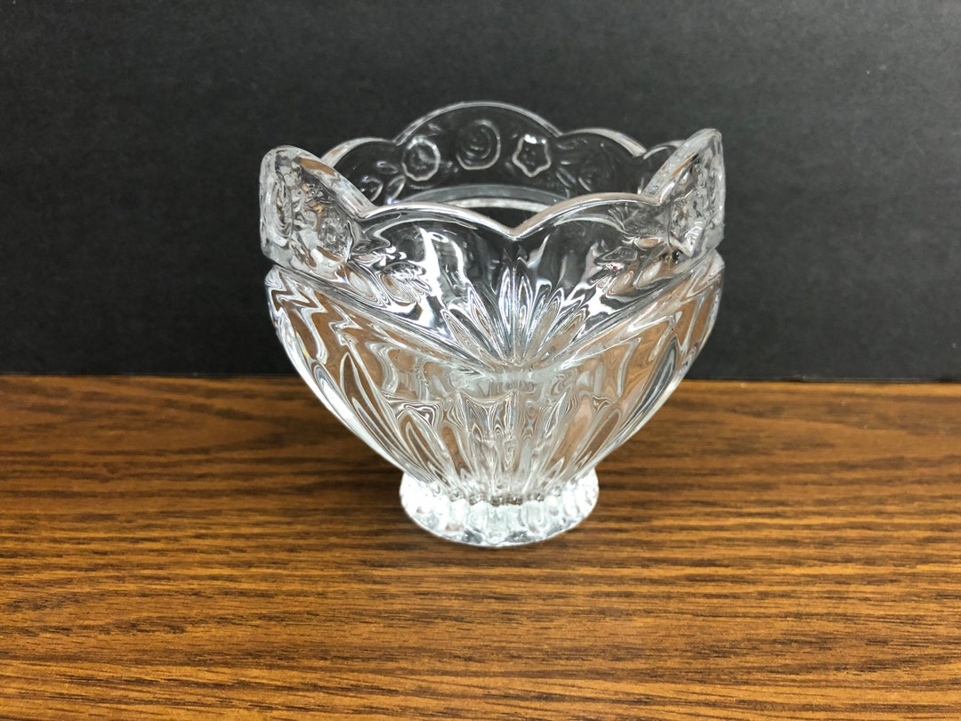 Oneida Crystal Potpourri Bowl Southern Garden Rose Etsy