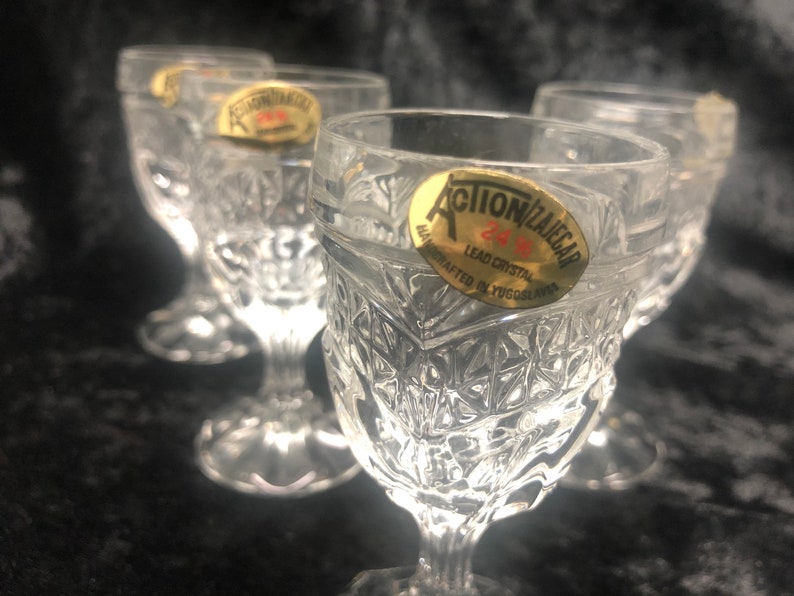 Action/zajecar Crystal Sherry Wine 24 Lead Crystal Stemware Etsy