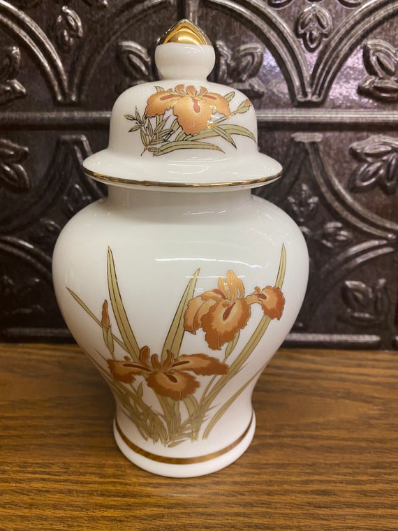 ginger様 Ginger Jar/ Vase Beautiful Gold Iris Stamped Fine China - Etsy
