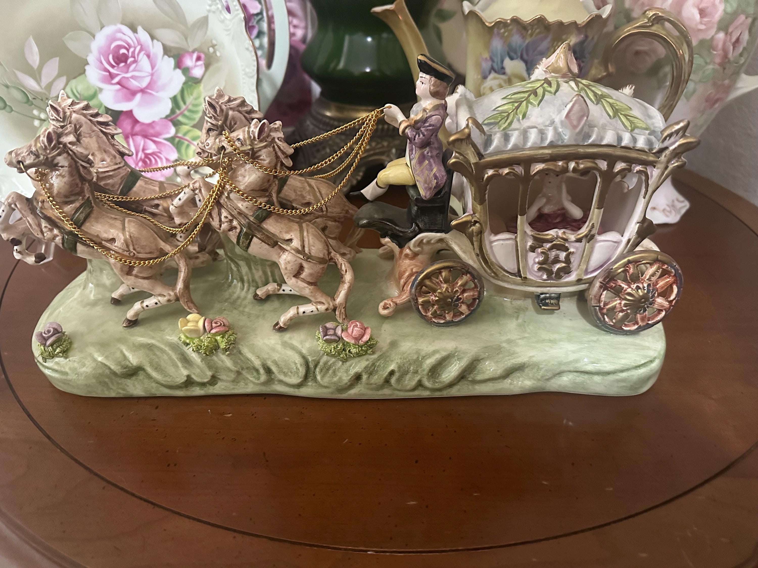 Capodimonte Horse and Carriage - Etsy