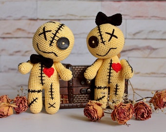 Crochet Couple Creepy Voodoo Dolls. Thinking Of You Gift