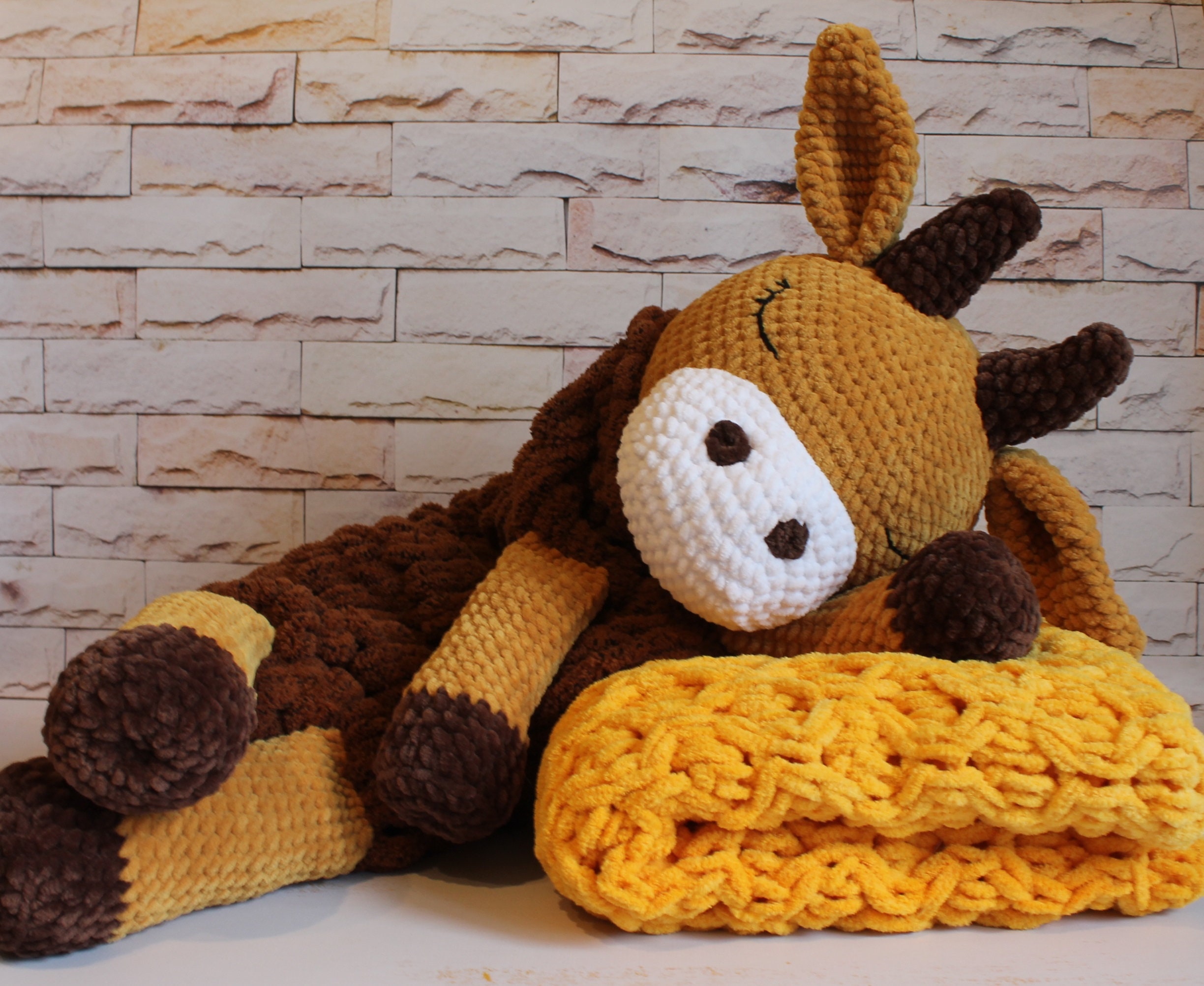 Large stuffed animal favorite toy Crochet woodland animals