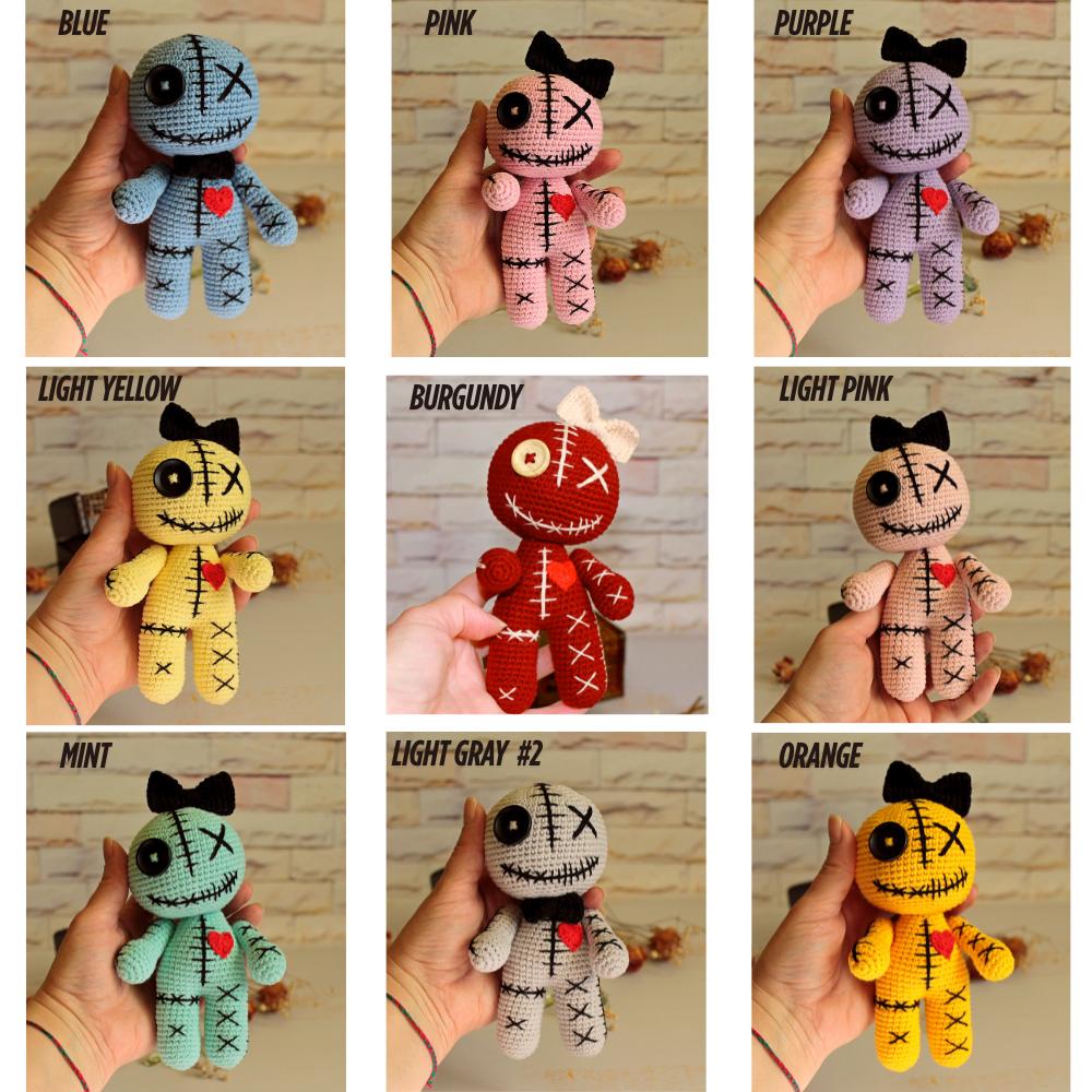 かぎ針編みのブードゥー人形 不気味なブードゥー人形 ウォッチ