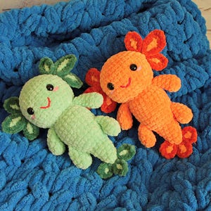Crochet small axolotl plush toy Gifts for kids Cute kawaii axolotl plushie