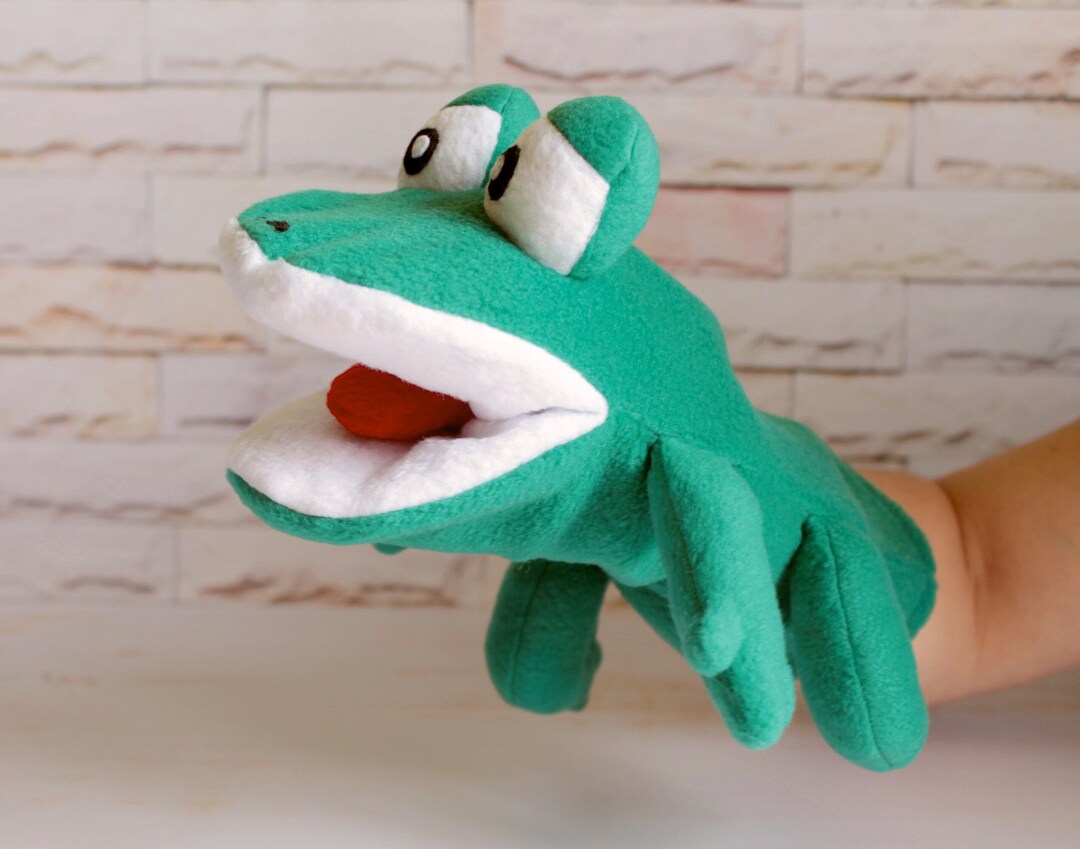 Frog Hand Puppet With Movable Mouth Glove Puppet for Tales Etsy