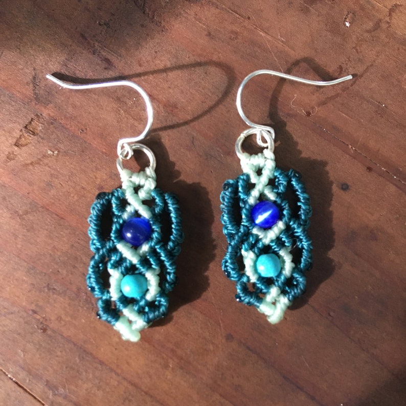 Cat/'s Eye and Turquoise Earrings
