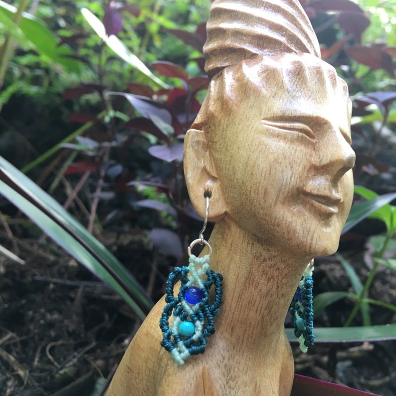 Cat/'s Eye and Turquoise Earrings