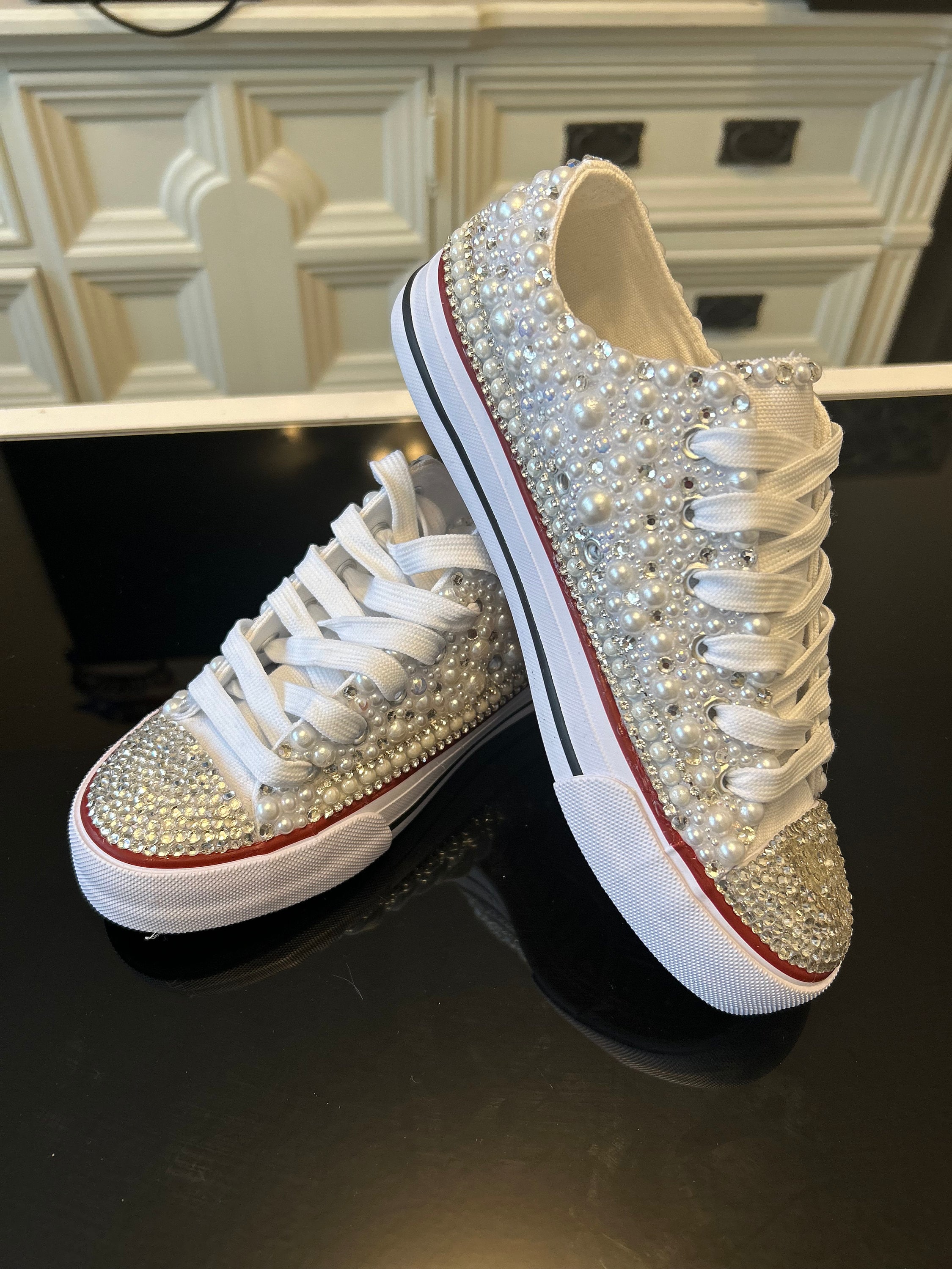 Sweet 16th Bling Sneakers Shoes, Bride Bling Shoes, Quinceañera Bling  Shoes, Adult Customized Converse Shoes, Adult Bling Shoes, Birthday 