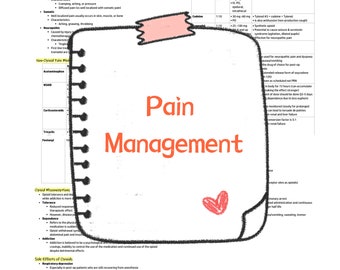 Pain Management, nursing notes, tips, study guides