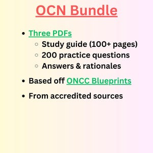 2026 Oncology Certified Nurse Exam, OCN Study Guide and 200 Practice Questions with Answers and Rationales, Chemo nurse image 2