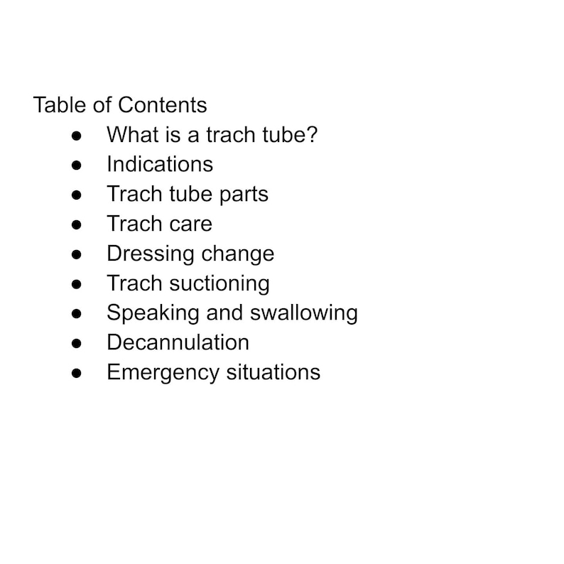 Tracheostomy Care, Trach Tube, Nursing Note, Study Guide Etsy