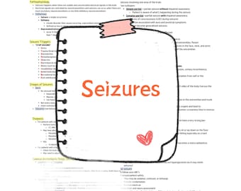 Seizures, nursing study guide, clinical skills
